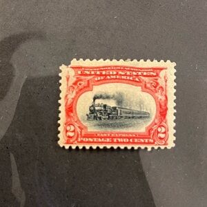 1901 Pan-American Exposition 2 Cent Stamp Scott #295 Unused Damaged Corner